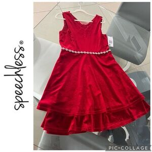 Speechless Red Velvet Sleeveless NWT Layered Dress size 12